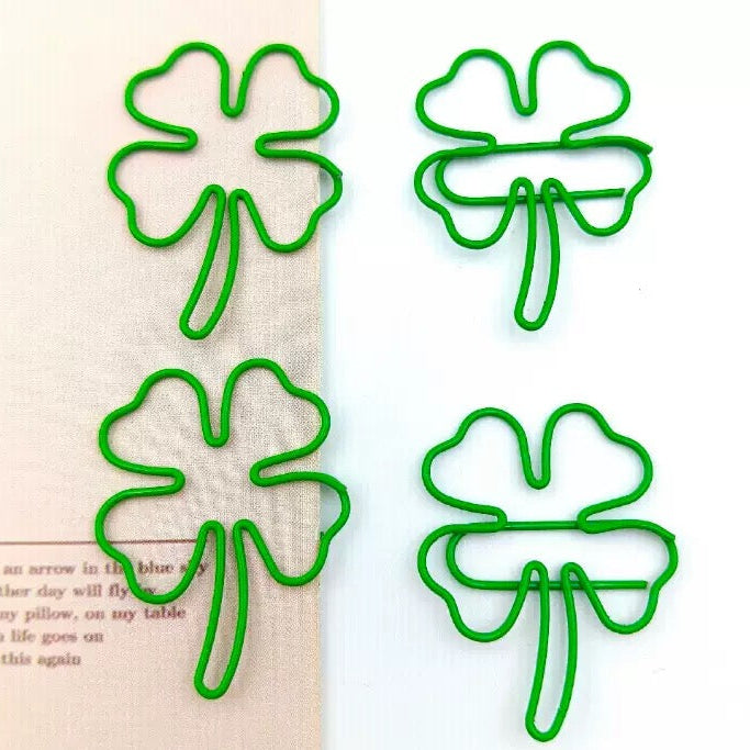 Four-leaf Clover Paper Clips 36mm*28mm / Metal / 12 PCS per Pack