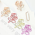 Colorful Rose Paper Clips 44mm*31mm / Electroplated / 10 PCS per Pack